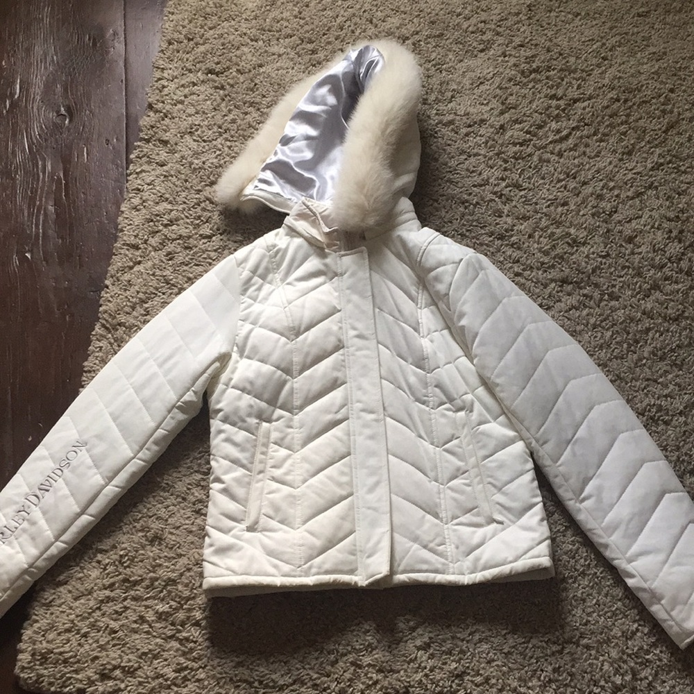 Harley Davidson White Winter Coat